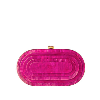 Deco Clutch - Fuchsia