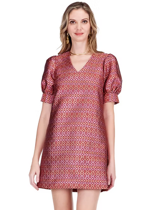 Groovy Grid Shift Dress
