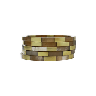 Gold Tile Bangle Set
