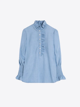 Volantes Denim Blouse