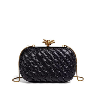 Bonsoir Woven Clutch - Black