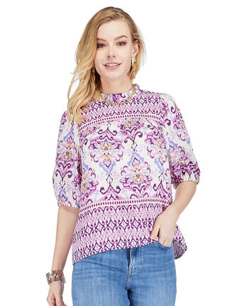 Yoke Top- Purple Iris