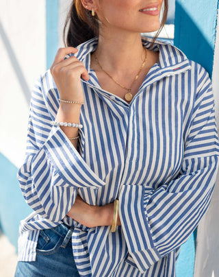 Emerson Top- Blue/White