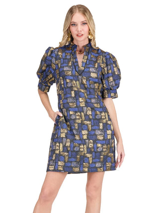 Sapphire Gold Mini Dress