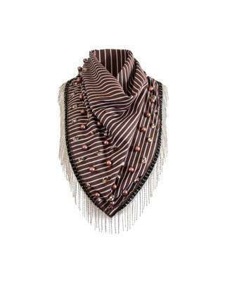 Echo Stripe Scarf- Huckleberry