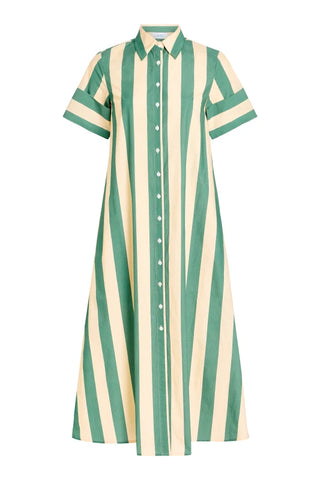 Gibbons Dress- Stone Stripe