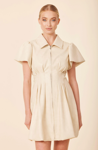 Vegan Leather Bubble Dress