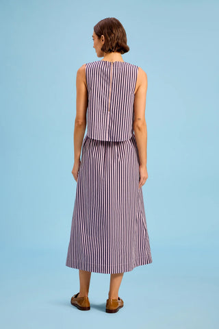 Scout Skirt- Lilac Pinstripe