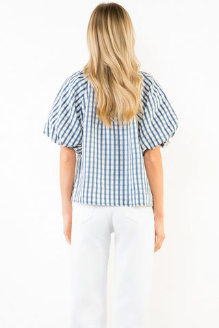 Bluebell Bow Gingham Top