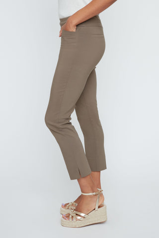 Pull On Ankle Pant- Khaki