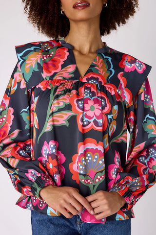 Gaines Top- Cosmic Floral