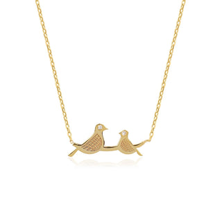 Mama/Baby Bird Necklace