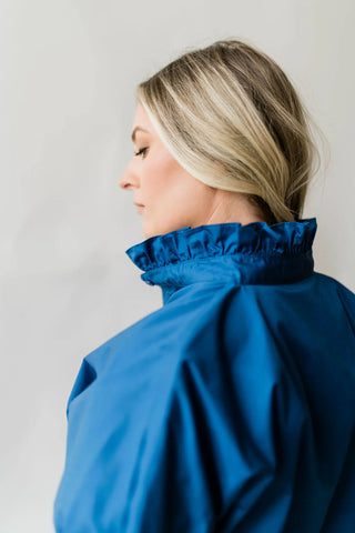 Bright Blue S/S Ruffle Shirt