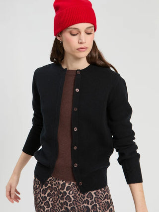 Twin Set Cardigan- Black/Brown