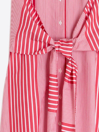 Red Striped Shirtdress