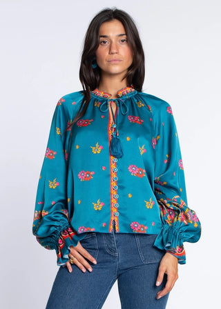 L/S Kit Top- Teal
