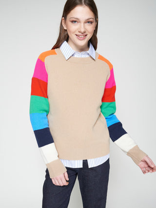 Rayas Striped Sleeve Sweater