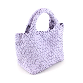 Medium Woven Tote- Purple