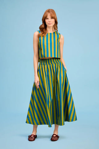 Pavilion Skirt- Citron Stripe