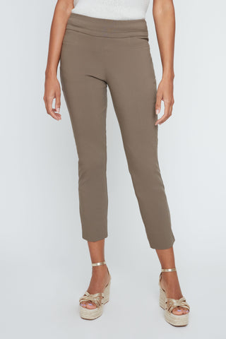 Pull On Ankle Pant- Khaki