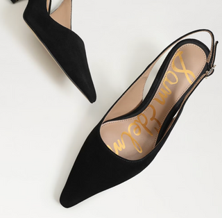Bianka Slingback Pump- Black Suede