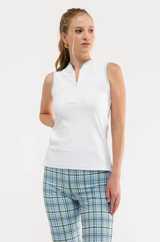 Kennedy Top- White/Seasalt