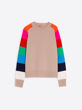 Rayas Striped Sleeve Sweater