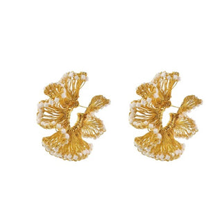 Rio Hoop Earrings - Pearl