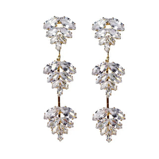 Palm Diamond Drop Earrings