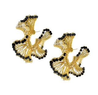 Rio Hoop Earrings - Black