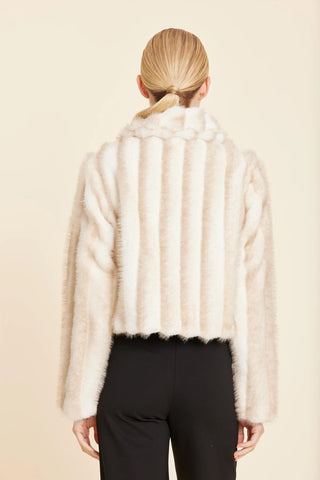 Faux Fur Zip Up Jacket