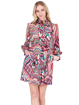Wild Geo Shirt Dress
