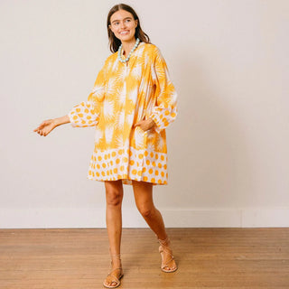 Gold Palm Geo Lilly Dress