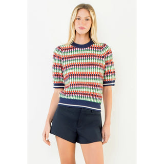 Navy Multi Stripe Sweater
