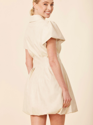 Vegan Leather Bubble Dress