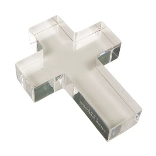 Small Clear Cross Acrylic Weight