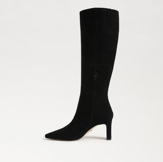 Sylvia Knee High Boot- Black Suede