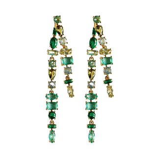Green Ombre Crystal Earrings