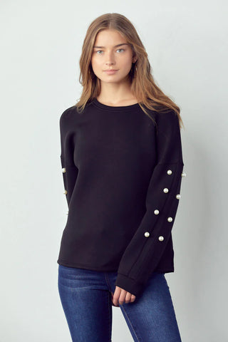 Katri Scuba Pearl Top- Black