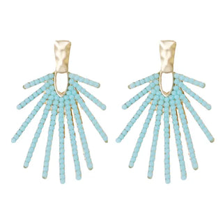 Light Turquoise Sunburst Earrings