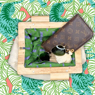 East Bay Clutch- Linen