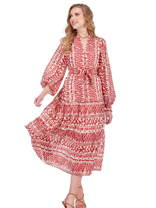 Crimson Rhythm Dress