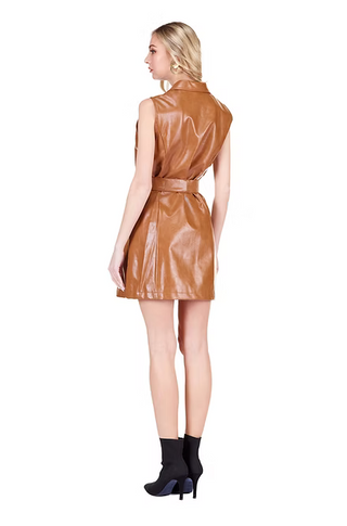 Vegan Leather Slvls Dress
