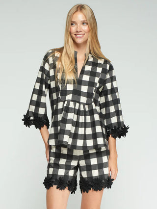Black Check Blouse