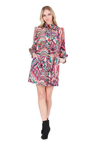 Wild Geo Shirt Dress