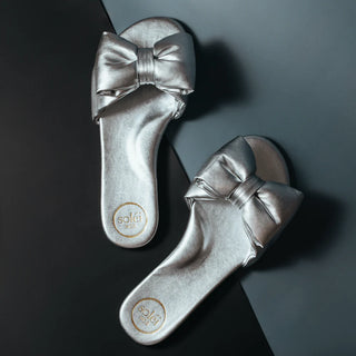 Rafie Bow Slide- Silver