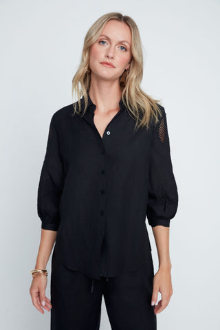 Black Eyelet Blouse