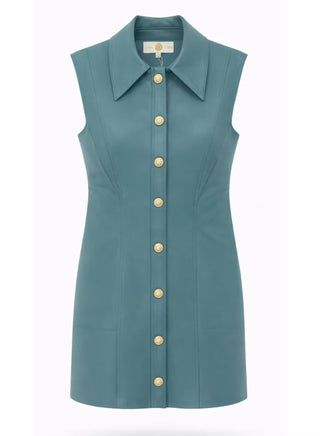 Albie Dress- Sage Leather