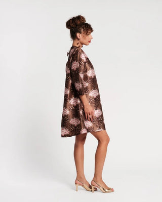 Diplomat Mini Dress- Olive/Multi