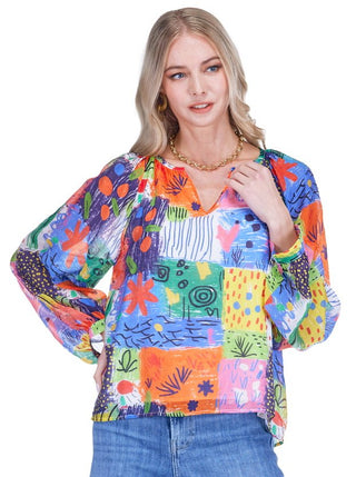 Painted Patchwork Top